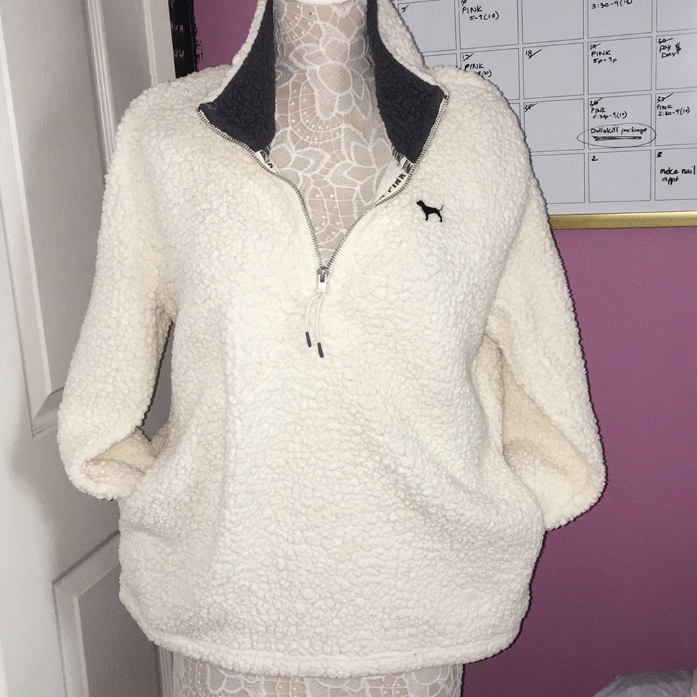 PINK LIMITED EDITION SHERPA PULLOVER!